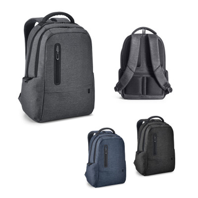 RE-BOSTON. Mochila para computador portátil em Nylon reciclado 2Tone resistente à água com compartimento em 210D
